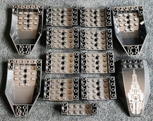 LEGO Wedge Slopes Curved Black Roof Inverted Bricks x13 Pieces Bundle Joblot - Picture 1 of 5