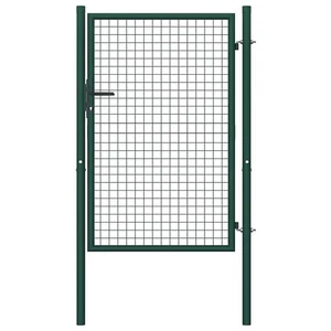 Cancello Pedonale Cancelletto Recinzione Giardino Acciaio 106x171 con Chiave - Foto 1 di 8