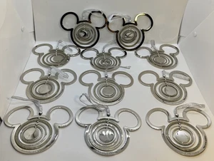 Mickey Spinner Christmas Ornaments 11 Disney Silver Tone Gold Glitter 4x5” READ - Picture 1 of 24