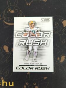 2018 Panini Score Football Aaron Rodgers Color Rush #5 - NFL