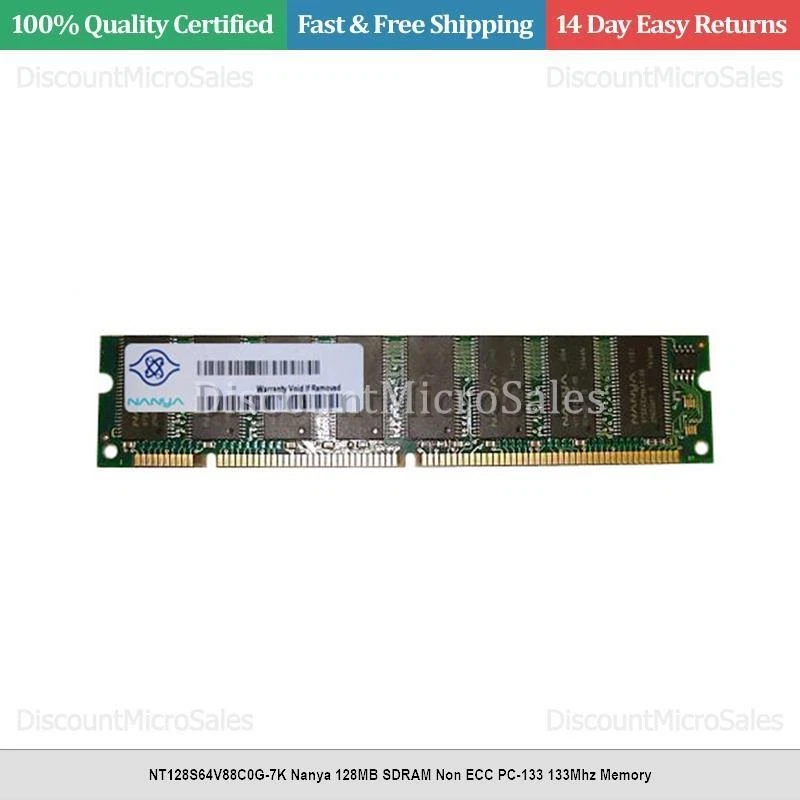 NT128S64V88C0G-7K Nanya 128MB SDRAM Non ECC PC-133 133Mhz Memory - Image 1 of 1