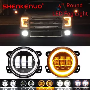 Par de luces antiniebla LED halo de parachoques de 4" para Ford F150 2009 2010 2011 2012 2013 2014 - Imagen 1 de 16