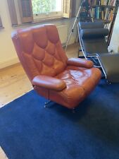 Tetrad Nucleus chair Red leather mid century danish style chair