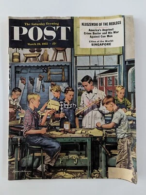 Vintage Saturday Evening Post Magazine March 19 1955 - Image 1 of 4