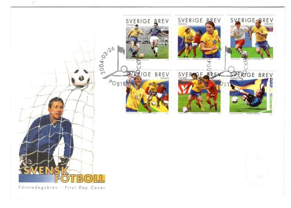 Sweden 2004 Swedish Football FDC  ( Face Value 11 $ ) - Image 1 of 1