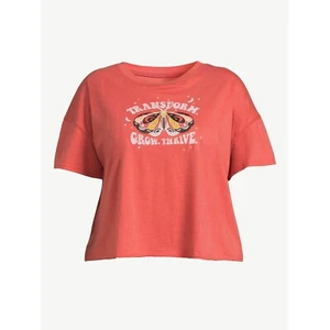 Joyspun Women's Graphic Sleep T-Shirt Orange 3X (22W-24W) Transform Grow Thrive - Picture 1 of 2