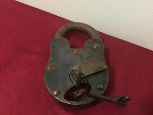 Vintage Unknown Brand Bit Key Padlock w/ 2 keys - Locksmith - Picture 1 of 9