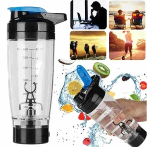 600ML Elektrischer Protein Shaker Eiweiß Standmixer Trinkflasche Fitness Akku - Bild 1 von 19