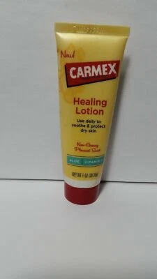 Loción curativa Carmex 1 oz aloe y vitamina E no grasa tamaño de viaje DESCONTINUADO Foto 1 de 4