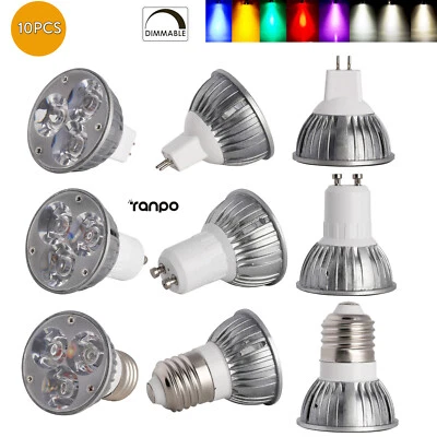 10X Dimmable 3W Led Spotlight Bulbs  27 E14 E12 Gu10 B22 3000K 220V Led E27 - Image 1 of 4