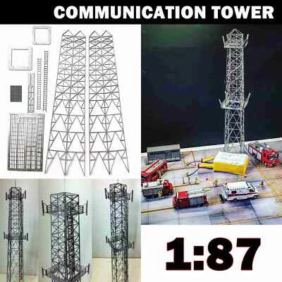 1:87 HO Scale Model Train Communication Tower Sand Table Miniatures Scene Model - Image 1 of 4