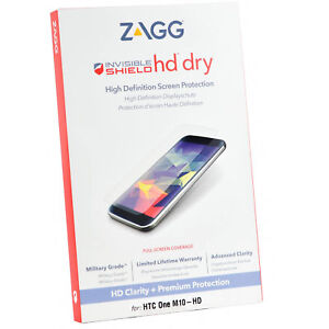 Genuine Zagg Invisible Shield Hd Dry Premium Protection For Htc One M10-HD