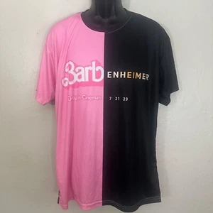 Camiseta promocional BARBenheimer 21/07/23 grande ligeramente usada mezcla de polietileno sin etiqueta de tela - Imagen 1 de 3