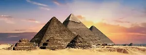 STUNNING PYRAMIDS EGYPT LANDSCAPE CANVAS PICTURE POSTER PRINT UNFRAMED 6593 - Picture 1 of 2