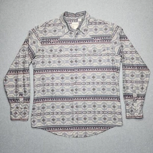 Roper Pearl Snap Shirt Mens XL Aztec Southwestern Rancher Cowboy Print Blue Red - Picture 1 of 11