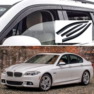 4pcs Window Visor Vent Deflector Sun Rain Guard for 11-16 BMW 5-Series Sedan - Picture 1 of 8