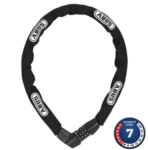 Abus, Tresor 1385, Bicycle Chain Lock, Combo, 7mm, 110cm, 3.6', Black - Picture 1 of 1