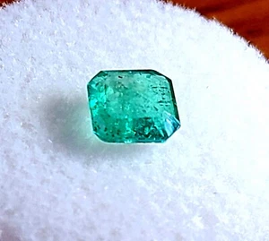 .86 CT NATURAL COLOMBIAN EMERALD LOOSE STONE GEMSTONE 6 X 6 mm # - Picture 1 of 7