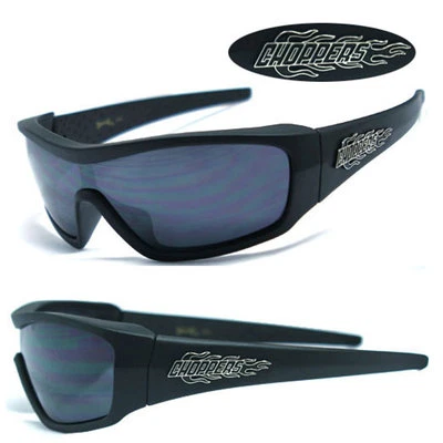 Gafas de sol Choppers Flame para hombre motocicleta motociclista de gran tamaño - Marco negro mate C40 Foto 1 de 4