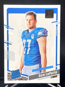 2023 Panini Donruss Rated Rookie # 12 Sam LaPorta Canvas Portrait Detroit Lions - Picture 1 of 2