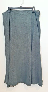 Emma & James Women's Reversible Maxi Skirt Brown Turquoise Abstract Busy 16 - Picture 1 of 13