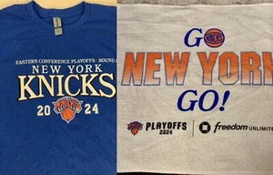 NY KNICKS SHIRT PLAYOFFS SGA XL + RALLY TOWEL MSG NBA BASKETBALL GO NEW YORK - Picture 1 of 8