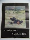 WWII Poster A CARELESS WORD A NEEDLESS LOSS Anton Otto Fischer OWI 36 ORIGINAL