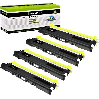 4PK TN210 BLACK Toner Cartridge Fits For Brother DCP-9010CN HL-3045CN HL-3075CW - Image 1 of 4