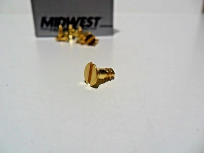 Midwest Fasteners #6 Slotted Solid Brass Flat Head Wood Screws 100ct Various szs