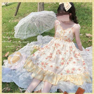 Japanese Sweet Kawaii Summer sunflower Lolita Dress slip dress - Picture 1 of 8