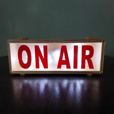 Battery Operated On Air LED Recording Studio Warning Sign - Image 1 of 4