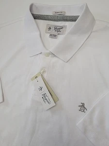 NUEVO Polo Original Penguin Piqué Algodón Para Hombre XXL 2XL Blanco Brillante Nuevo Con Etiquetas - Imagen 1 de 11
