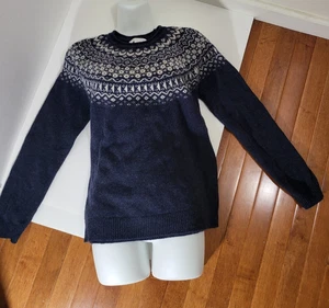 Tabitha Webb Damen Lammwollmischung Fair Isle Pullover Gr. M Blau Landhaus Freizeit - Bild 1 von 6