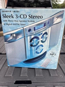Sharper Image Compact 3 Cd Stereo / Radio  Remote & Manual SA260 - Picture 1 of 11