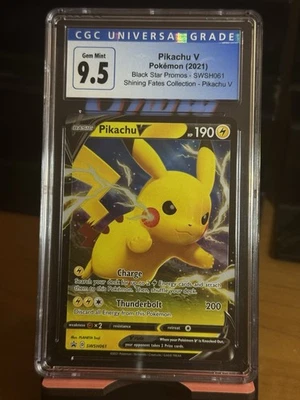 Pokémon TCG Pikachu V SWSH061 Sword and Shield Promo CGC 9.5 Old Label Gem Mint - Image 1 of 2