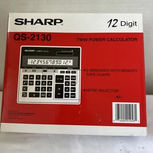 Sharp QS2130 12-Digit LCD Twin Power Desktop Calculator New - Picture 1 of 7