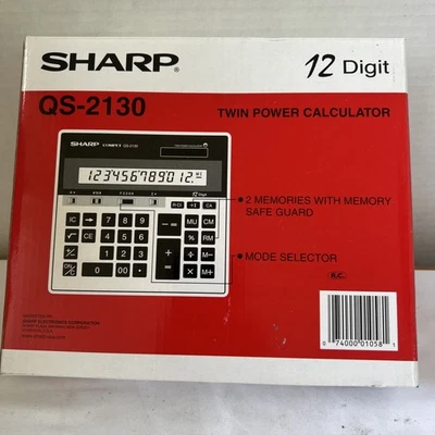Sharp QS2130 12-Digit LCD Twin Power Desktop Calculator New - Image 1 of 4