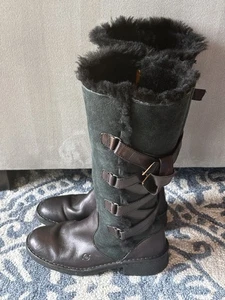 Born Winterstiefel schwarz Leder Lammfell gefüttert Größe 7 - Bild 1 von 9