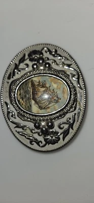 Christopher Columbus Ship Oval Belt Buckle - Image 1 of 2