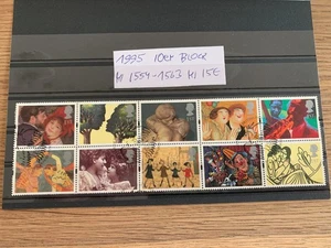 GB England 1995 MI 1554 - 1563 Grußmarken Kunstwerke 10er Block gestempelt used - Bild 1 von 1