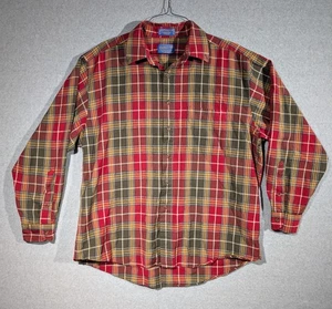 Sir Pendleton Hemd Herren rot Tartan kariert Kammgarn Wolle Langarm Gr. XL - Bild 1 von 13