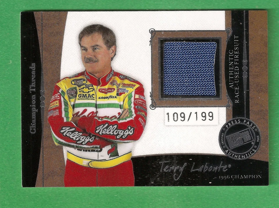 2005 Press Pass Legends Champion Threads Silver TERRY LABONTE /199 Firesuit - Image 1 of 1