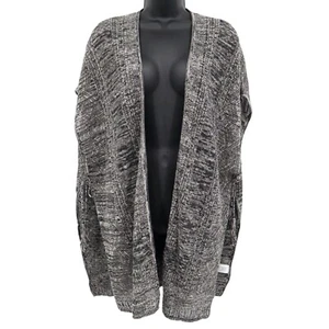 Sigrid Olsen Leinen Strickjacke Damen M grau Freizeit Boho Loungewear Alltag Reise - Bild 1 von 20