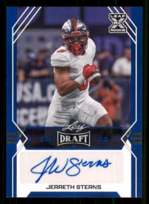 2022 Leaf Draft and Prospects AUTO Blue #BAJS1 Jerreth Sterns - Image 1 of 2