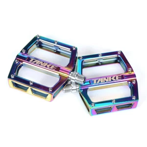 Big MTB Mountain Road Bike Metal Pedals x 2 Colorful Aluminum Alloy Rutschfest - Picture 1 of 17