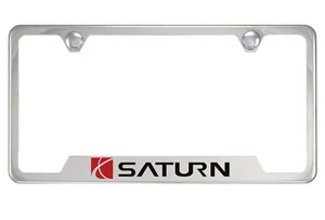 Chrome License Plate Frame for Saturn - Foto 1 di 1