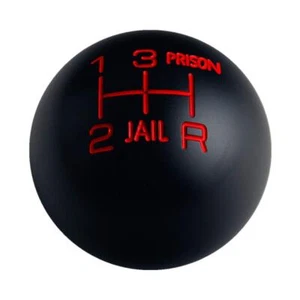 Weighted Round Black Jail Prison 5 Speed Shift Knob M10x1.5 M10x1.25 M8x1.25 ... - Picture 1 of 6