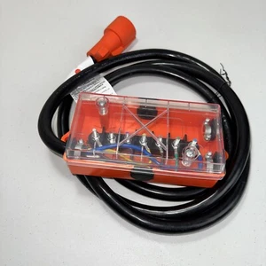 7-way 7-pin 8 Foot trailer cable with 7 Gang Junction Box - Picture 1 of 5