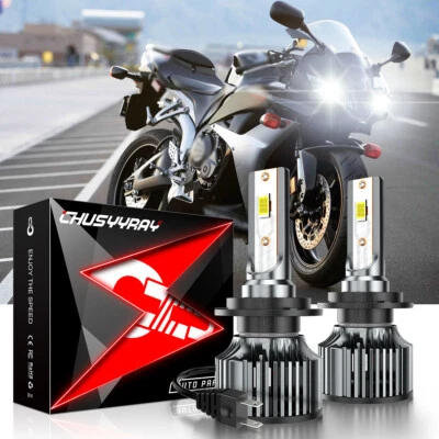 For Yamaha YZF R1 2007- 2020 - 2x H7 White 6000K LED Headlight Bulbs Upgrade Kit - Image 1 of 4