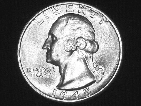 1945-S Washington Quarter --- Gem Uncirculated Cover